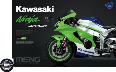 Meng Kawasaki Ninja ZX-10R ZX-10 R Pre Colored Edition 1:9 Bausatz Art. MT-007s
