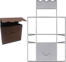 Metal 3D Box Cutting Dies for Card Making,  Square Box Die Cuts Frame Dies Flowe
