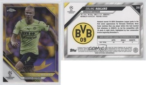 2021-22 Topps Chrome UCL Purple & Gold Starball Refractor Erling Haaland #200