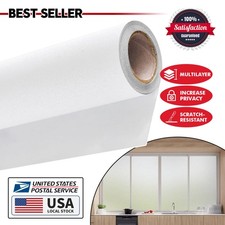 Frosted Glass Film Office Bedroom Bathroom Home Window Tint White Static Cling