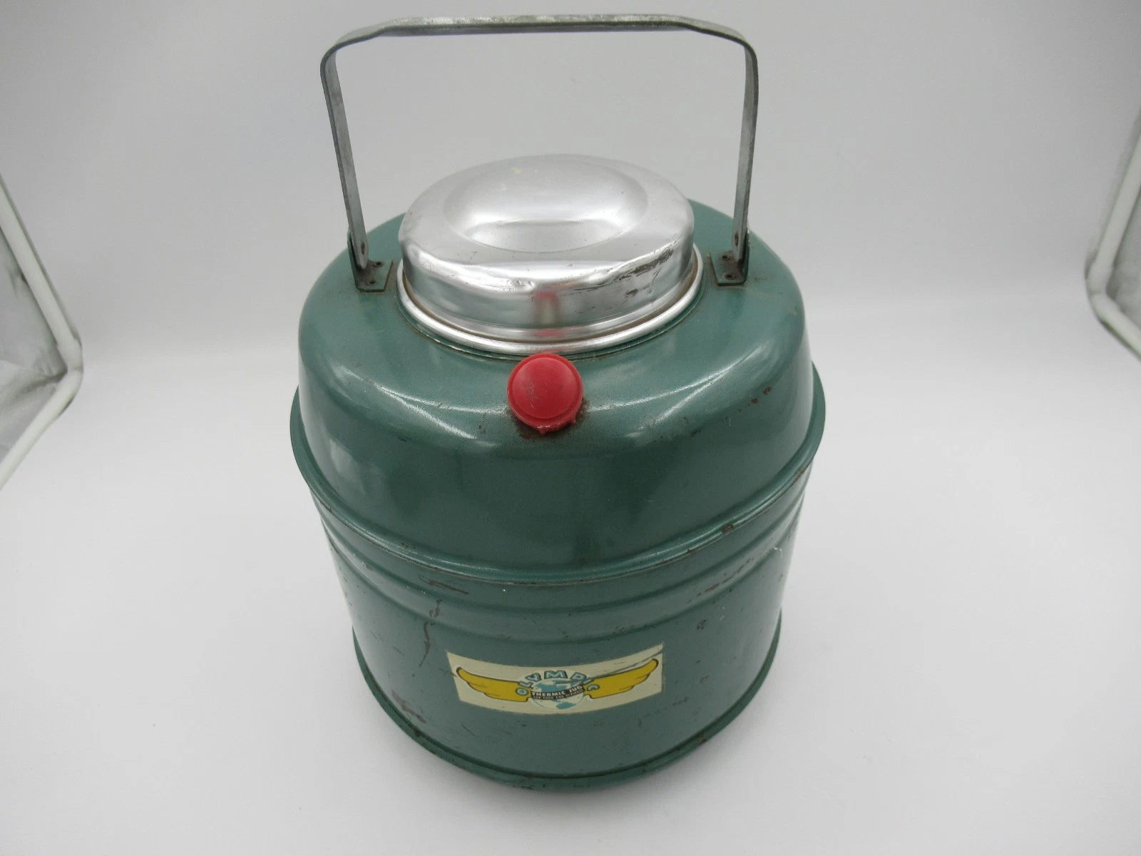 Vintage Olympic Green Thermic Jug Cooler. Made In USA "Look"