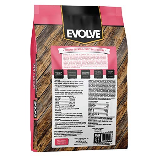 Evolve Grain Free Salmon Sweet Potato Adult Dog Food 4 Pound Bag