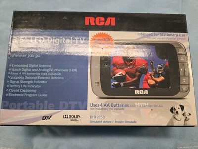 RCA DHT235A 3.5'' Mini LED Digital (DHT235A) PRE-OWNED Portable DVTV Vintage