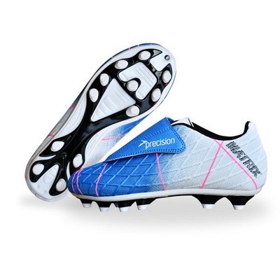 Precision Matrix Junior Football Boots FG 3 Aqua/White/Fuchsia 3 Aqua/White/Fuch
