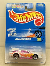 Hot Wheels Vintage Retro 1996 White / Flames Camaro Wind #599 NOS New Sealed