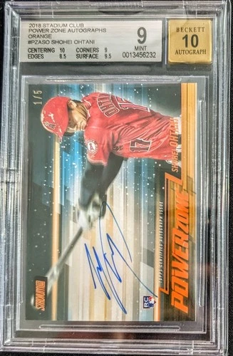 2018 Topps Stadium Club PZ Orange /5 Shohei Ohtani SSP Rookie RC *BGS 9/10 MINT