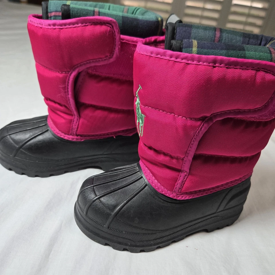Ralph Lauren Polo Child Girls Size 6 Winter  Snow Boots  Removable Liners EUC - Image 4 of 4