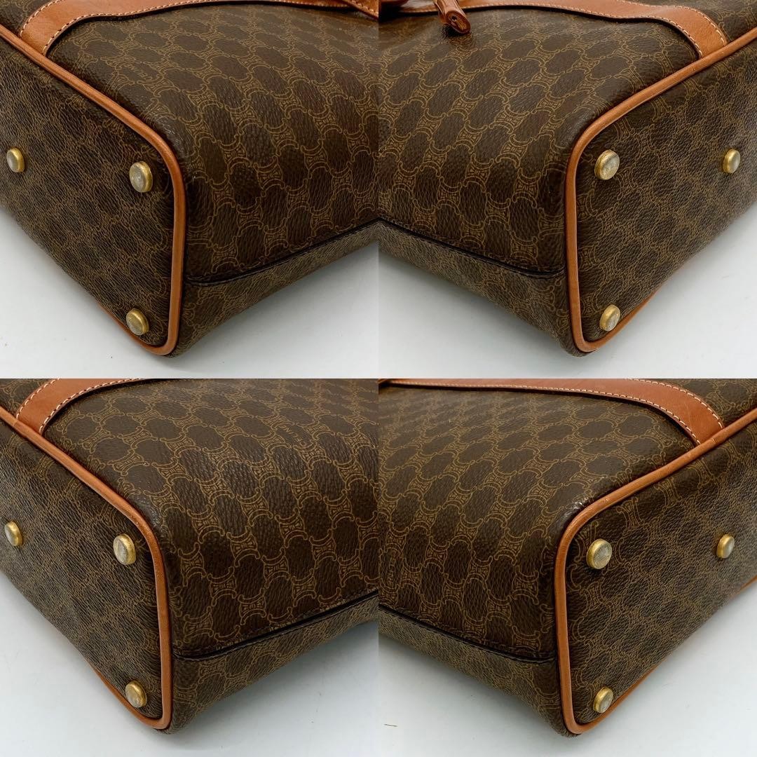 CELINE Shoulder Bag Macadam Pattern Drawstring PV… - image 6