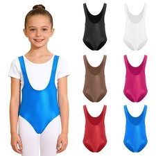 Girls Jumpsuit Skating Ballet Gymnastics Unitard Yoga Bodysuit Festival Glossy