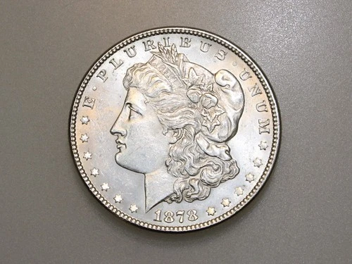 1878-P 7TF $1 MORGAN SILVER ONE DOLLAR CH/GEM BU