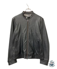 MICHEL KLEIN HOMME leather jacket Size: 48 Black Men MNWDM-02690