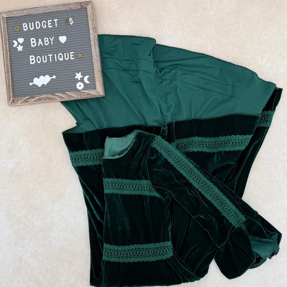 TRISH SCULLY Lily Dress Emerald Velvet Holiday Christmas Size 16 - Image 4 of 4