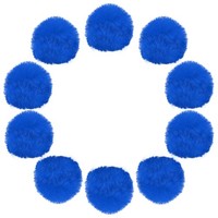 2,8 Zoll Kunstpelz-Pompon-BäLle,10 StüCk Saphirblaue Kunstpelz-Pompons FüR HüTe