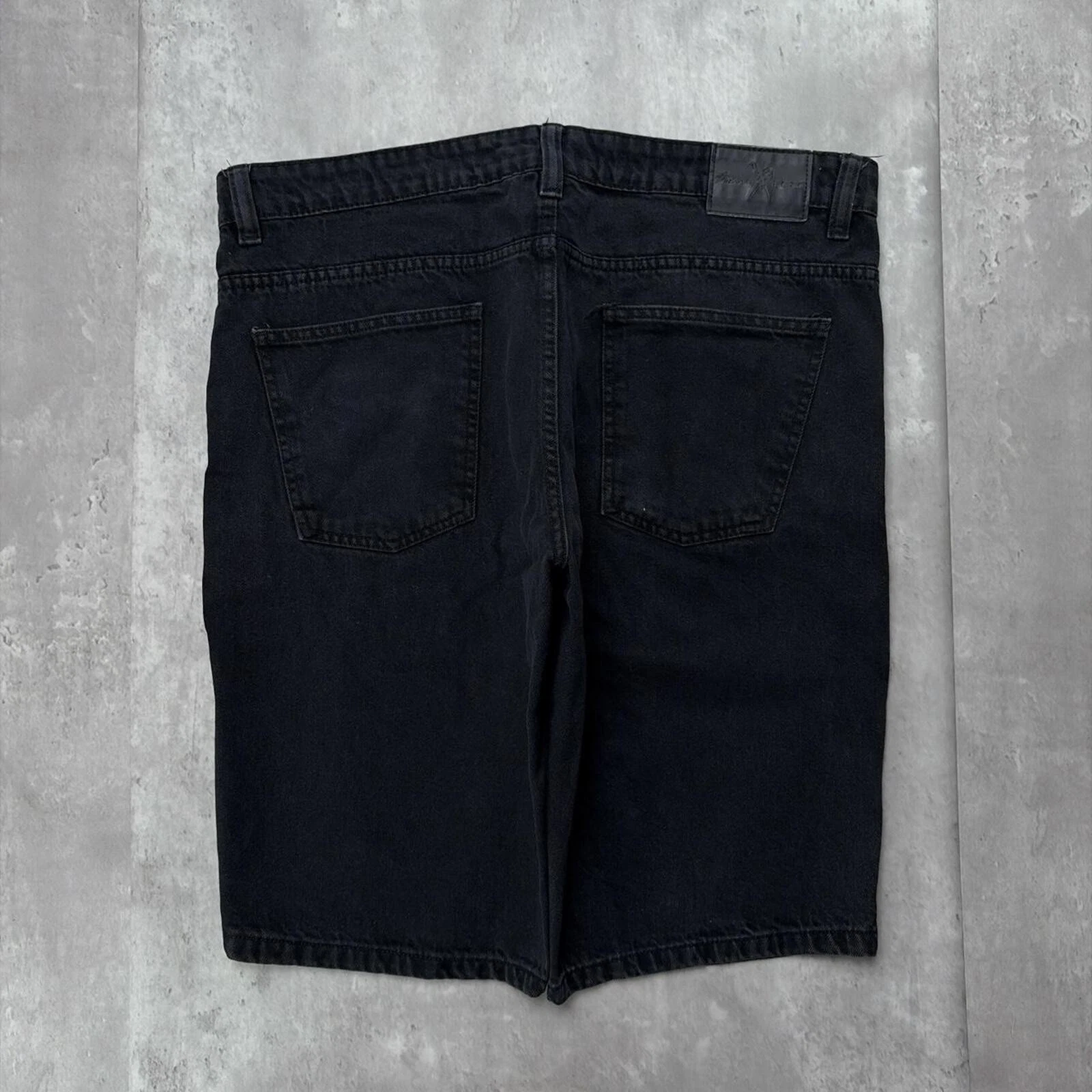 Y2K Black Marc Ecko Grunge Gothic Distressed Skater Denim Jorts