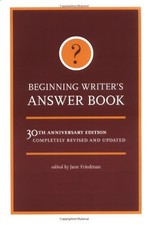 BEGINNING WRITER'S ANSWER BOOK By Jane Friedman **BRAND NEW**