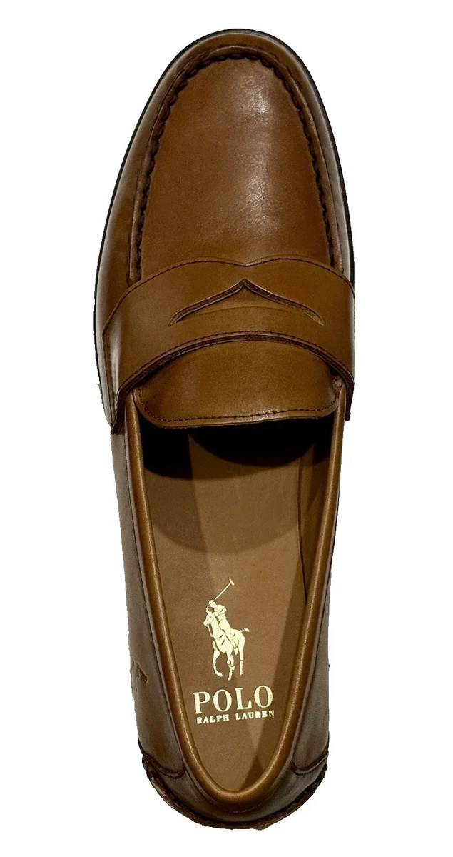 Polo by Ralph Lauren Men\'s Brown Leather Buckle Loafers Slip on dress Size 8 D‎ Men main image 2