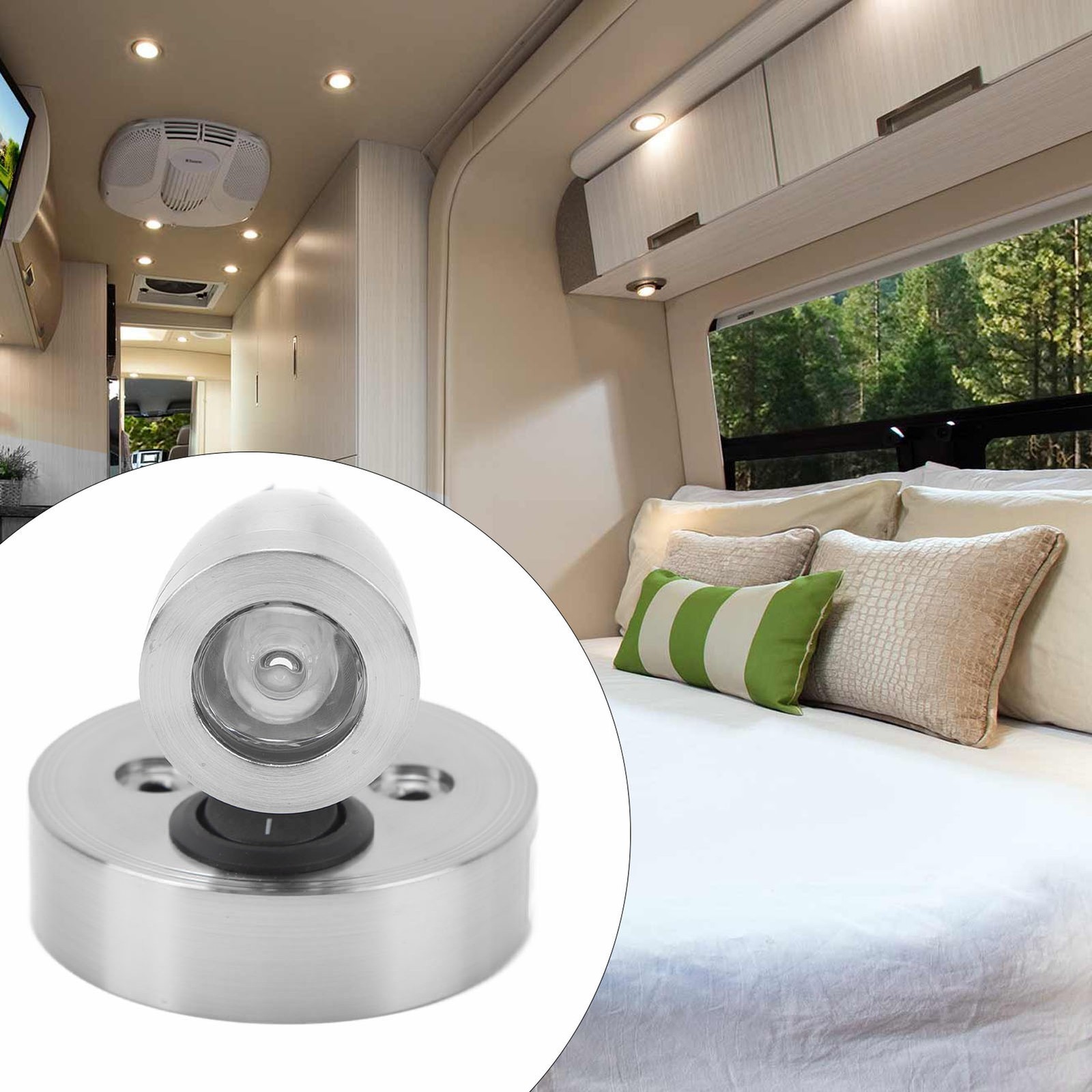 LED Marine Reading Light For RV Truck Boat Polished 12V To 24V Easy To Use