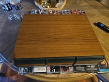 Cassette Tape Organizer 3 Drawer Faux Wood Grain Holds 36 Cassettes
