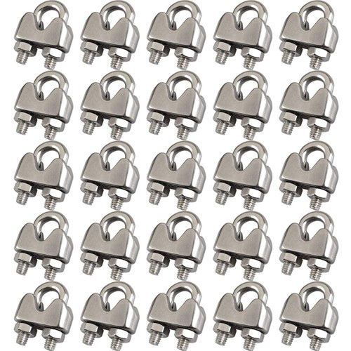 3/16 Zoll M4 Drahtseil Kabel Clip Klemme, 304 Edelstahl, U Bolzen Sattel F...