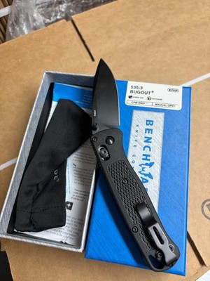 Benchmade 535-3 Bugout Black CF-Elite Handle CPM-S90V-Steel Knives