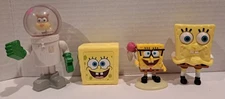 Spongebob Squarepants & Sandy Burger King & Just Play Viacom Lot of 4