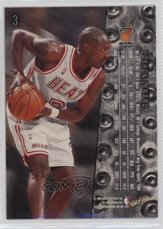 1998-99 Metal Universe ( Pictured on Back) Voshon Lenard Keith Askins #3 - Image 2 of 2