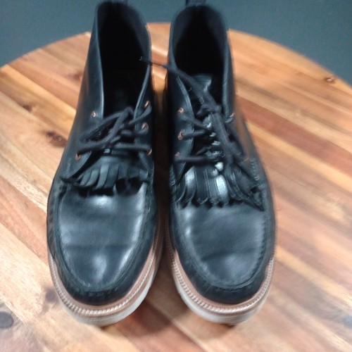 Cole Haan Mens Sz 8.5 M Black Leather Kiltie Chukka Boots Style C36313 - Picture 5 of 17