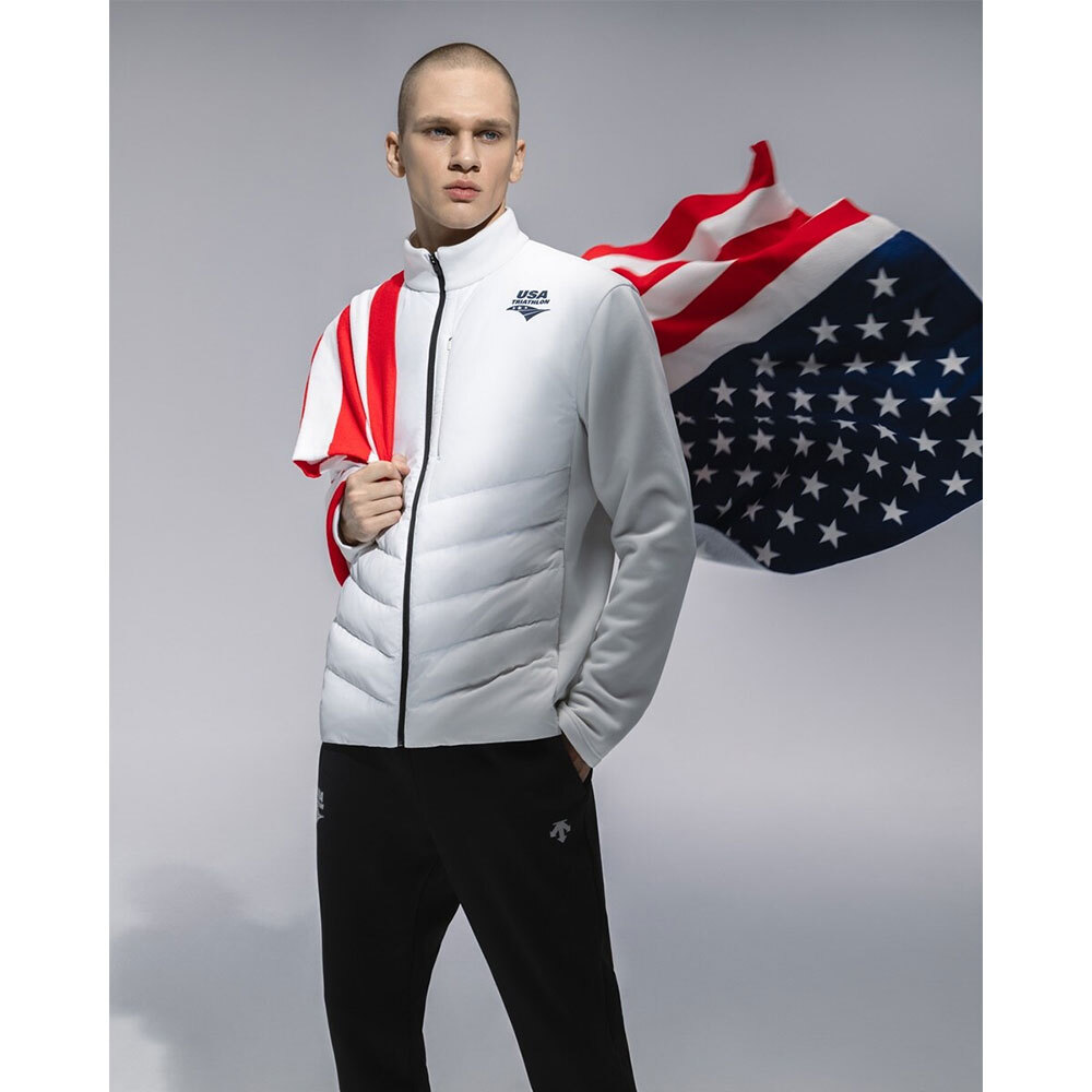 DESCENTE Mens USAT HYBRID TRAINING JACKET SQ113IFT11 WHITE M