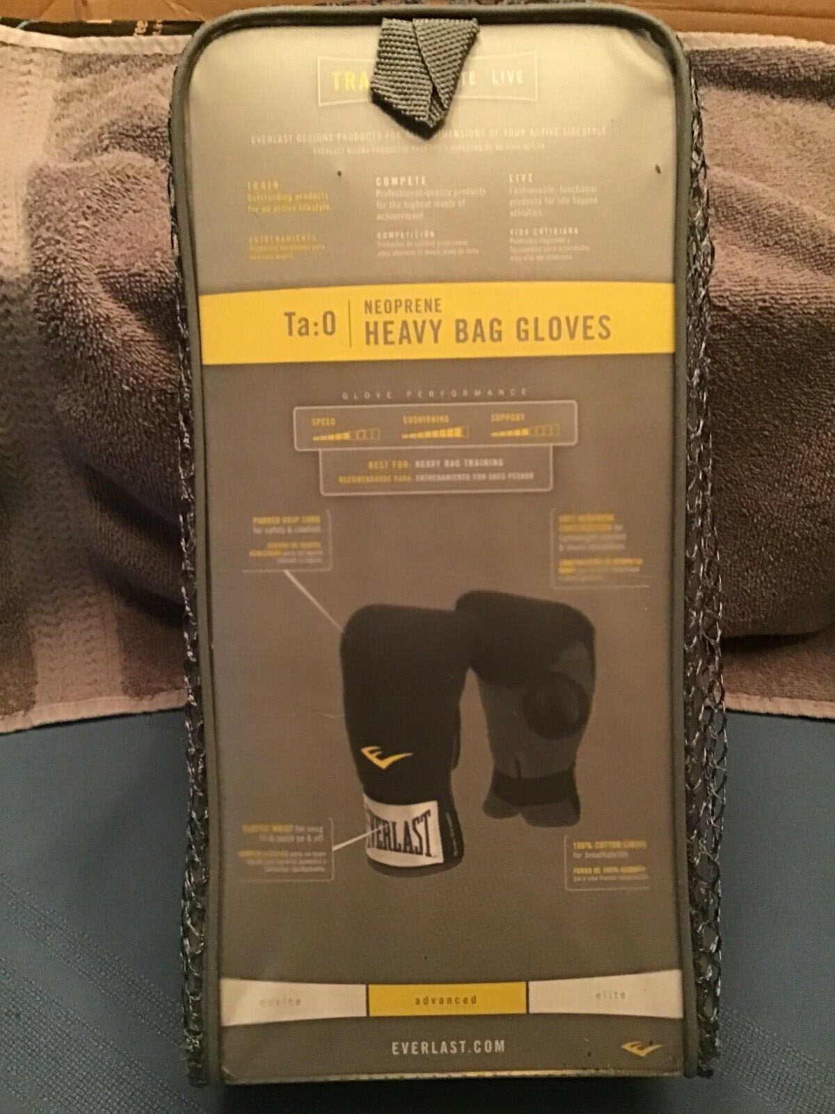 Everlast Neoprene Heavy Bag Gloves Model 4303 One Size Black S/M eBay