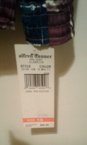 Vtg Alfred Dunner Womens 18W Color Block Windbreaker Jacket NWT - Picture 3 of 4
