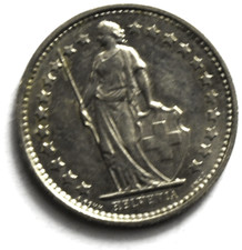 1977 Switzerland 1/2 Half Franc KM# 23a.1 Copper Nickel Coin