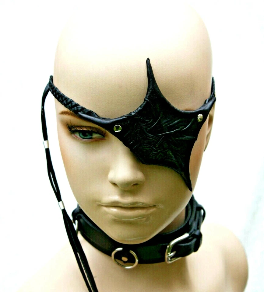 Unique Shape Black Leather Eye Patch Original from Mysterystar - Image 2 of 4