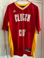 $70 NEW MENS adidas HOUSTON ROCKETS CLUTCH CITY JERSEY SHIRT NBA BASKETBALL RED