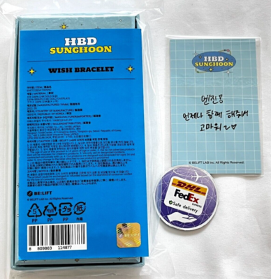 ENHYPEN SUNGHOON Birthday MERCHANDISE WISH BRACELET W/ Photocard