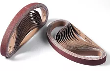 50PCS Sanding Belt 1 x 30 inch 60 80 120 150 240 400 Grit Sander Belts Sandpaper