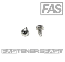 (100) #4 x 1/4 Stainless Steel Phillips Pan Head Sheet Metal Screws Type A