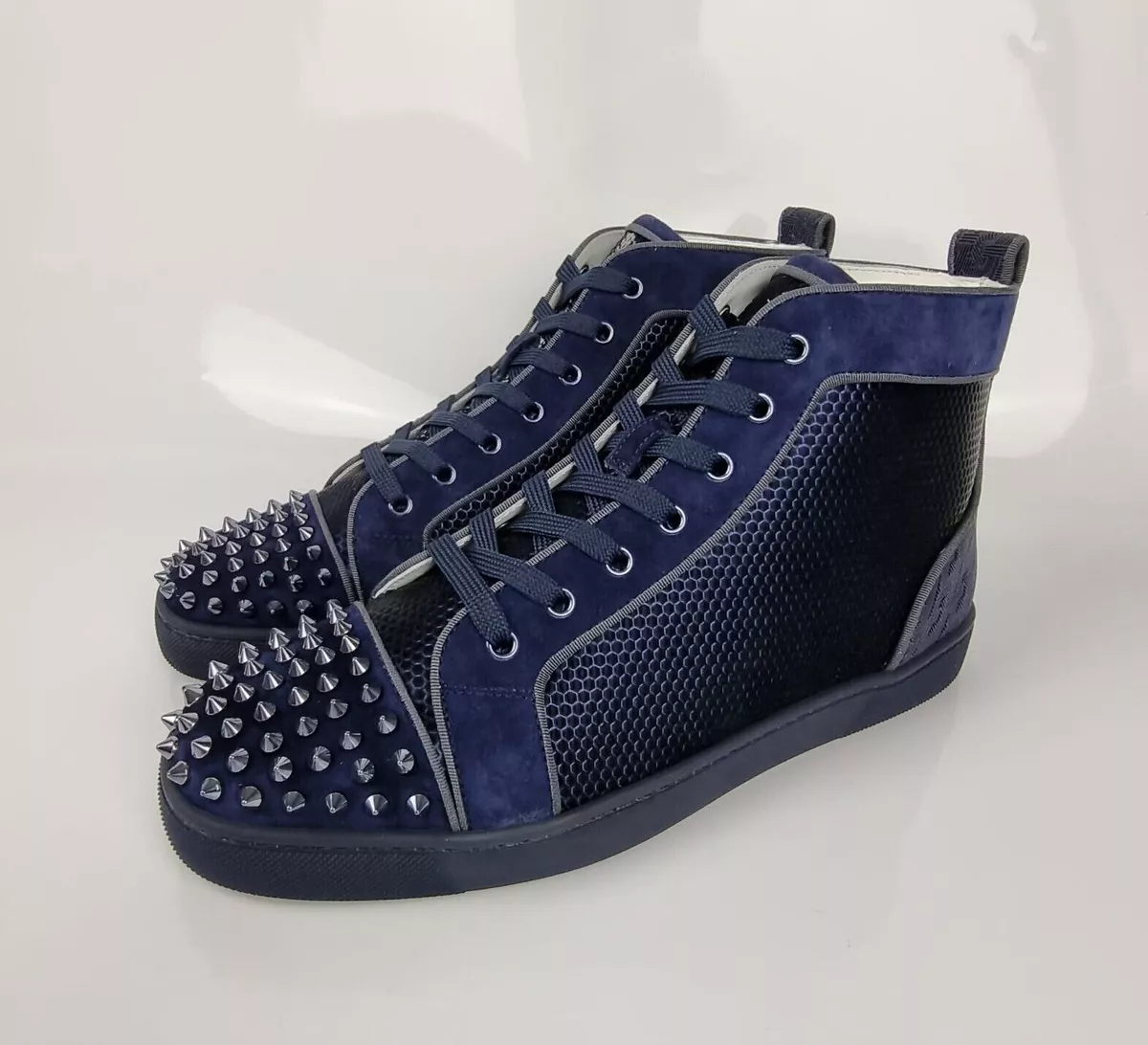 Christian Louboutin Lou Spikes Orlato Sneakers Mixed Blue - 9