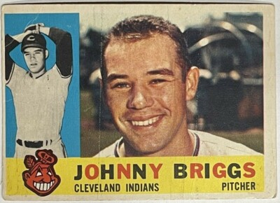 #ad 1960 Topps Johnny Briggs #376 MLB Baseball Card Cleveland Indians Vintage $1.50
