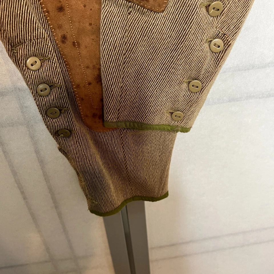 Pantalones de montar Jodhpurs ecuestres vintage años 40 adultos pequeños pantalones marrones Foto 4 de 4