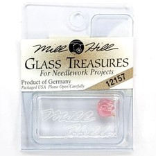 Rare Mill Hill Crystal Treasures 12157 Very Small Tulip Matte Rose
