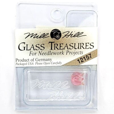 Rare Mill Hill  Crystal Treasures  12157 Very Small Tulip Matte Rose