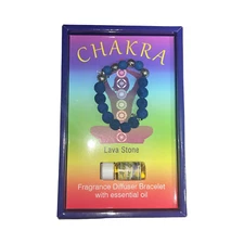 Chakra Lava Stone Bracelet - Essential Oil Set - Jasmine