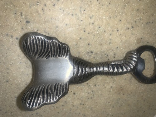 Vtg. Stainless Steel Elephant Bottle Opener Beer Soda Wine Cork Cap - Picture 8 of 13