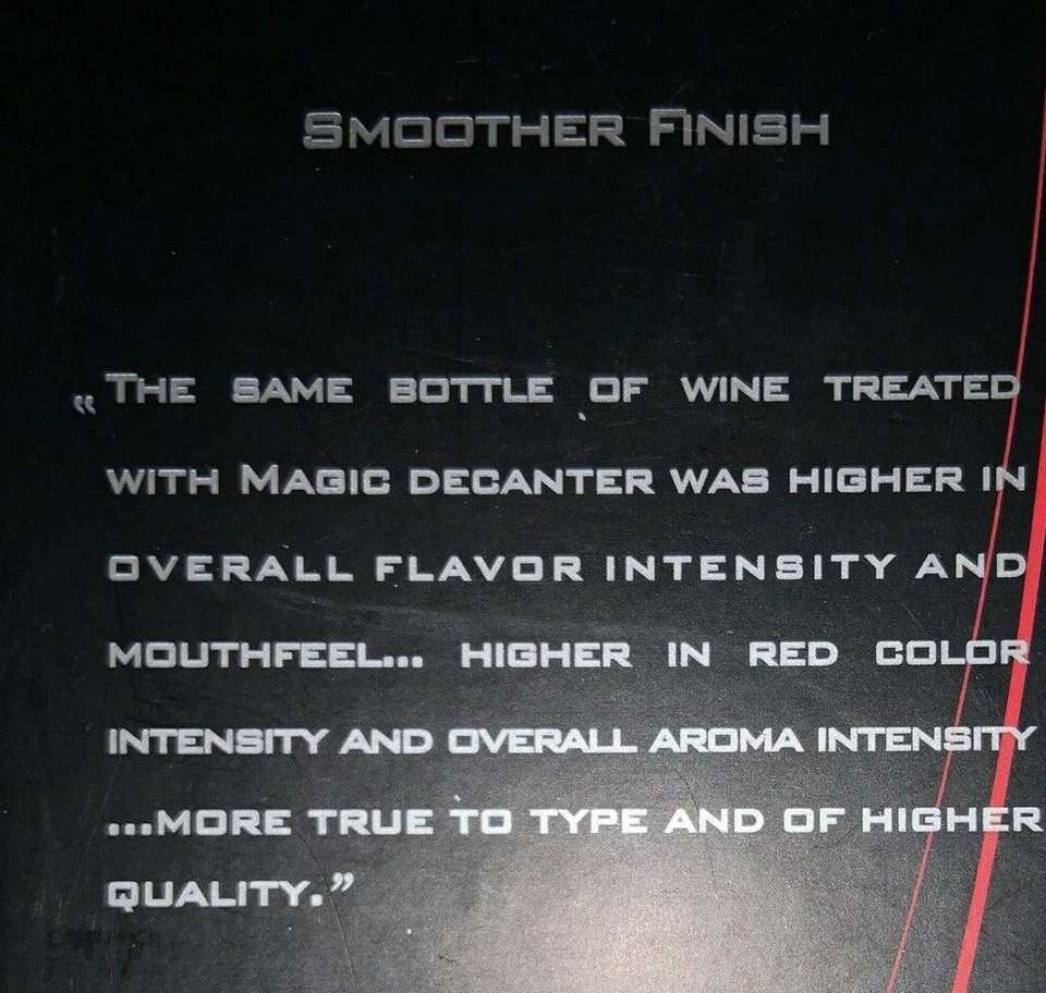 Juego de jarra aireador de vino de calidad MAGIC DECANTER: tapón, tope de goteo, cortador NUEVO Foto 4 de 4