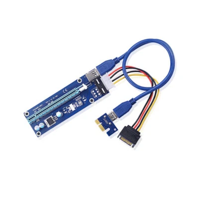 Q24C USB 3.0 Pci-E 1x Sobre 16x Riser ,SATA & Cable Extensor para Tarjeta - Imagen 1 de 4