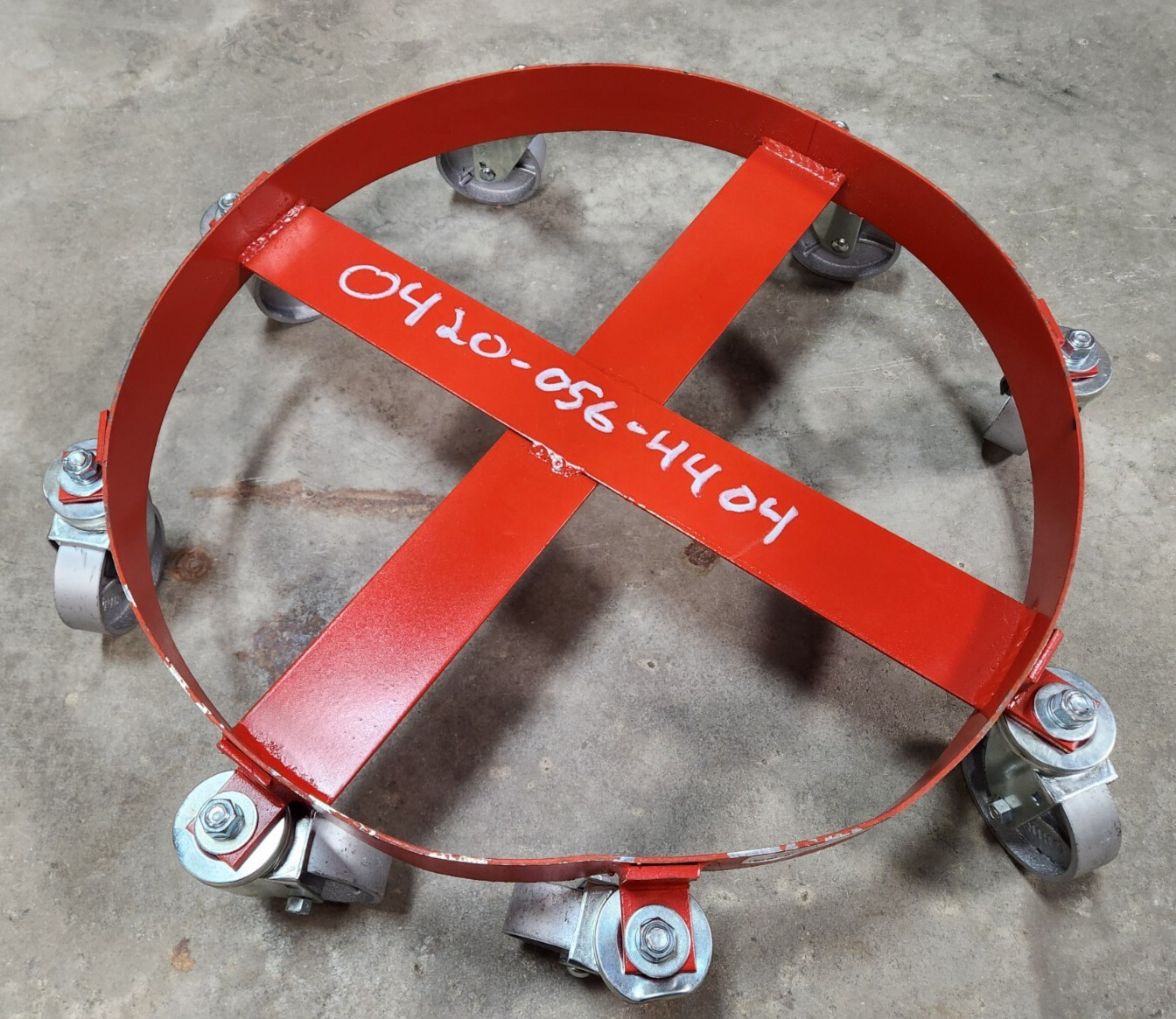 NEW - MECO 836S Dolly For Up To 24" Drums Barrel 2000 LBS Capacity Round Cart