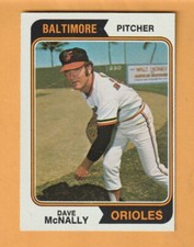Dave McNally Baltimore Orioles 1974 Topps #235 Billings Montana