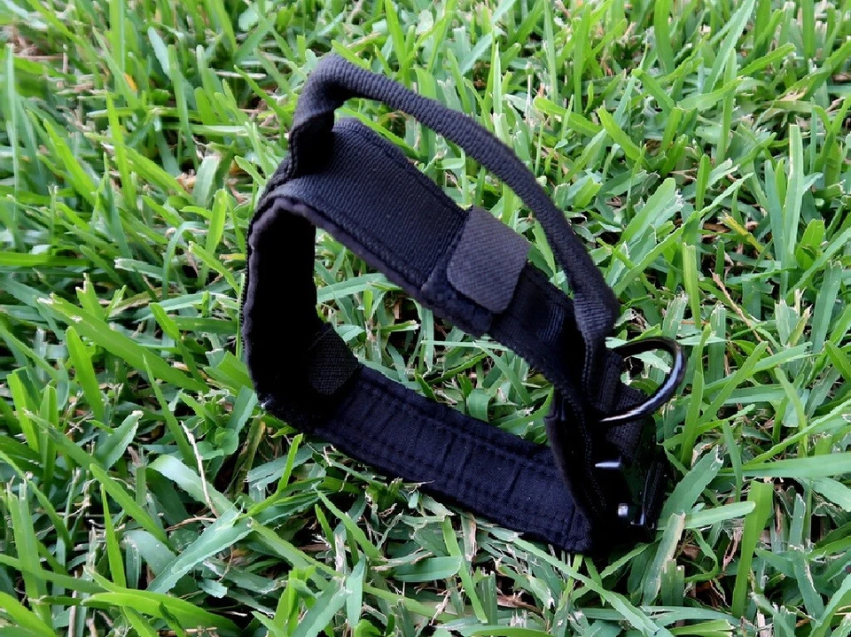 Tactical Dog Collar Large Training Military Heavy Duty Metal Buckle Black 2"Wide - Image 2 of 4