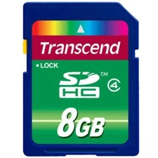 Transcend 8GB Class 4 SDHC Flash Memory Card (TS8GSDHC4)