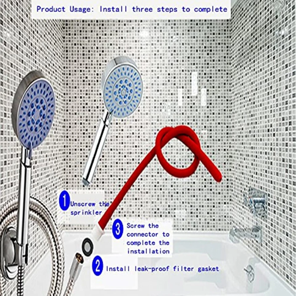 Shower Enema System Vaginal Anal Cleaner Tube Wash Silicone Colon Douche Nozzle - Image 2 of 4